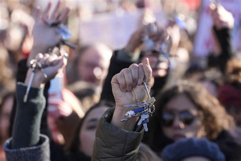 Thousands rally in Italy over violence against women after woman’s killing that outraged the country